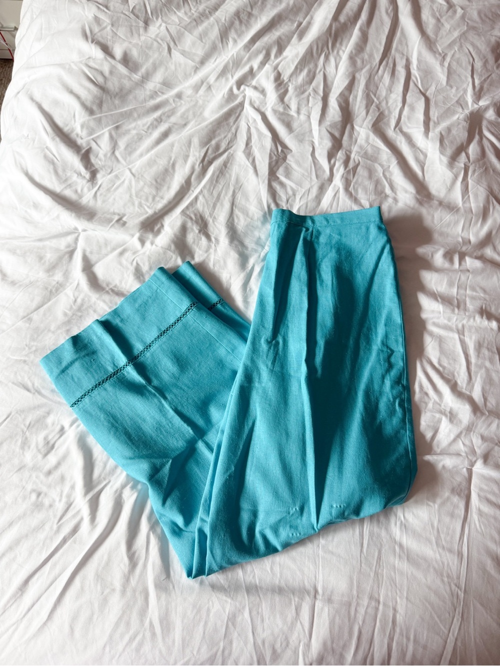 Norton McNaughton Blue Linen Pants Size Large